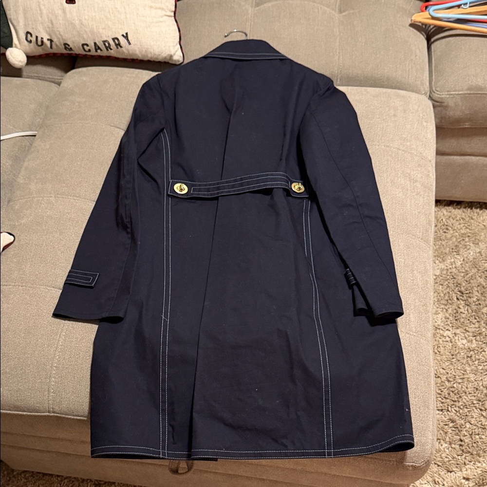 Coach Navy Blue Coat with Gold Buttons - Picture 6 of 6
